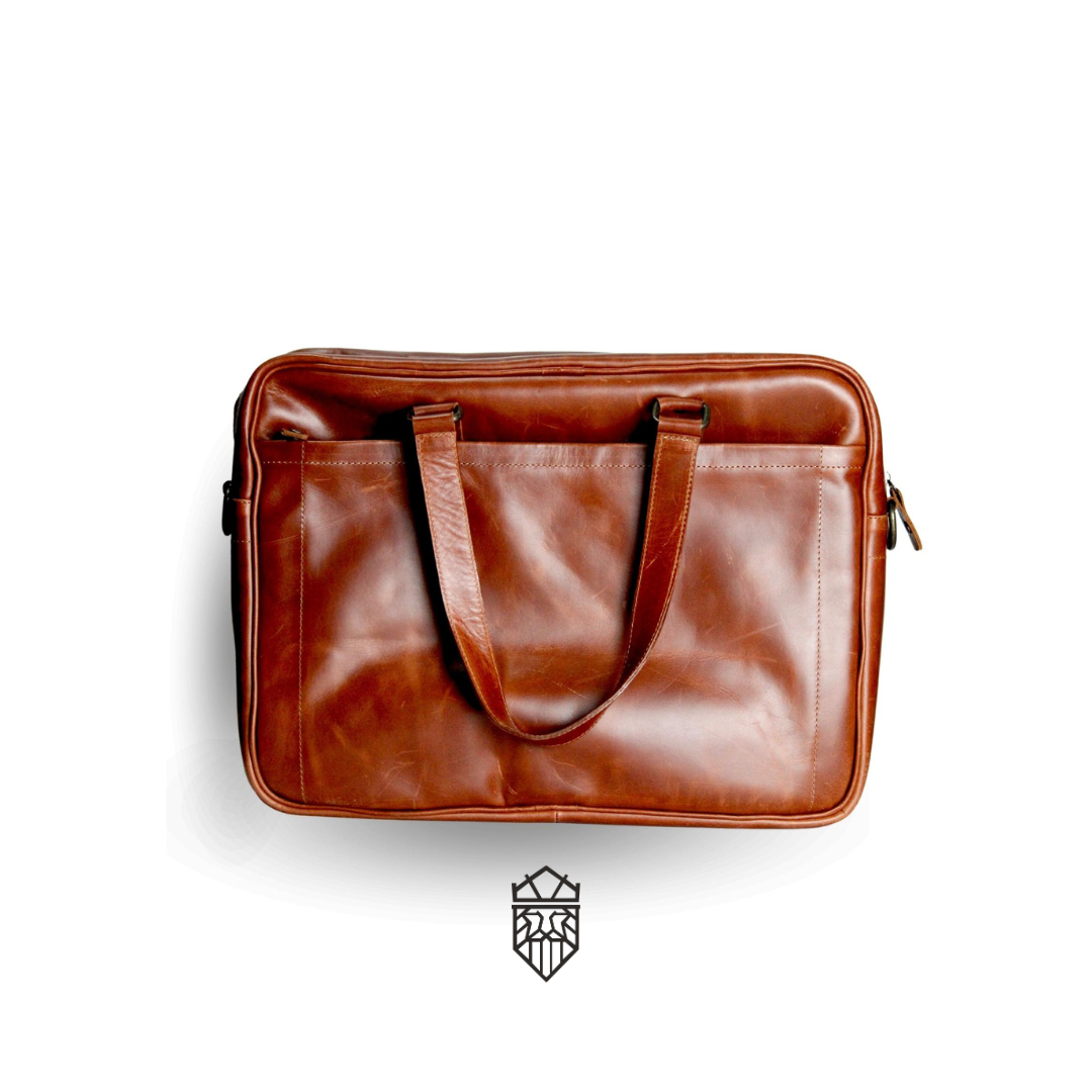 Maletin De Piel Para Hombre Color Caramel DERI
