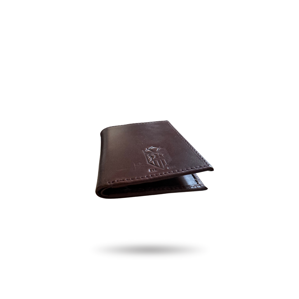 Cartera Bifold de Piel Premium – Negro / Café