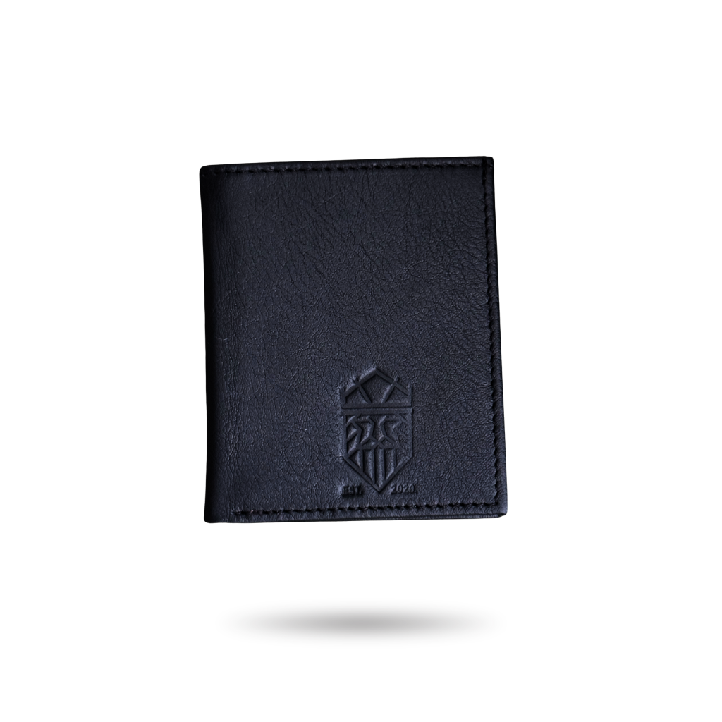 Cartera Bifold de Piel Premium – Negro / Café