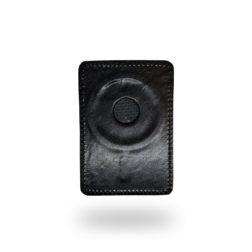Magsafe Porta Tarjetas Magnético de Piel Genuina - Negro / Café