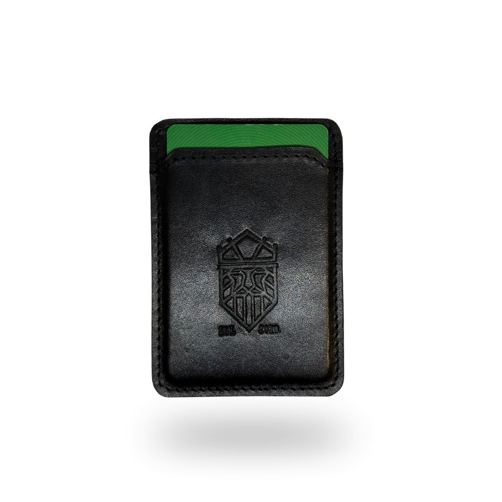 Magsafe Porta Tarjetas Magnético de Piel Genuina - Negro / Café