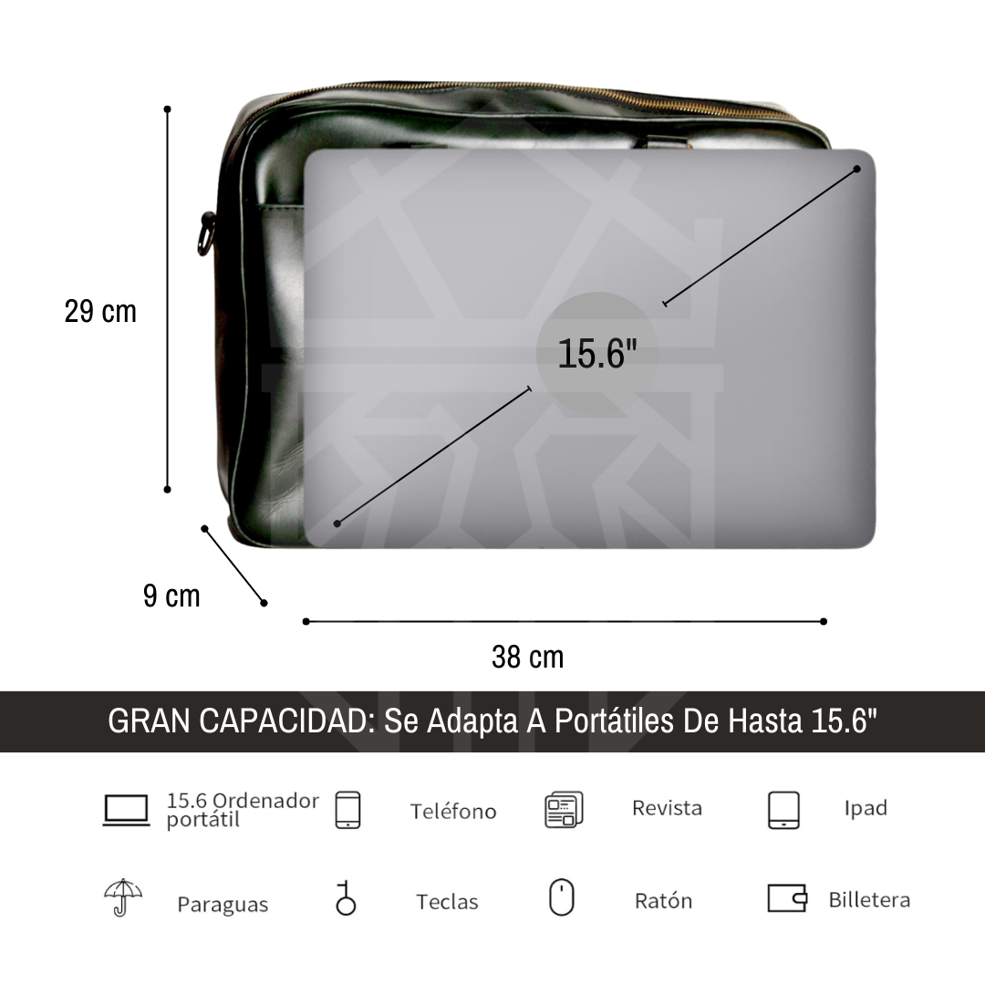 Maletín de Piel Genuina – Edición Exclusiva Verde Esmeralda & Azul Marino