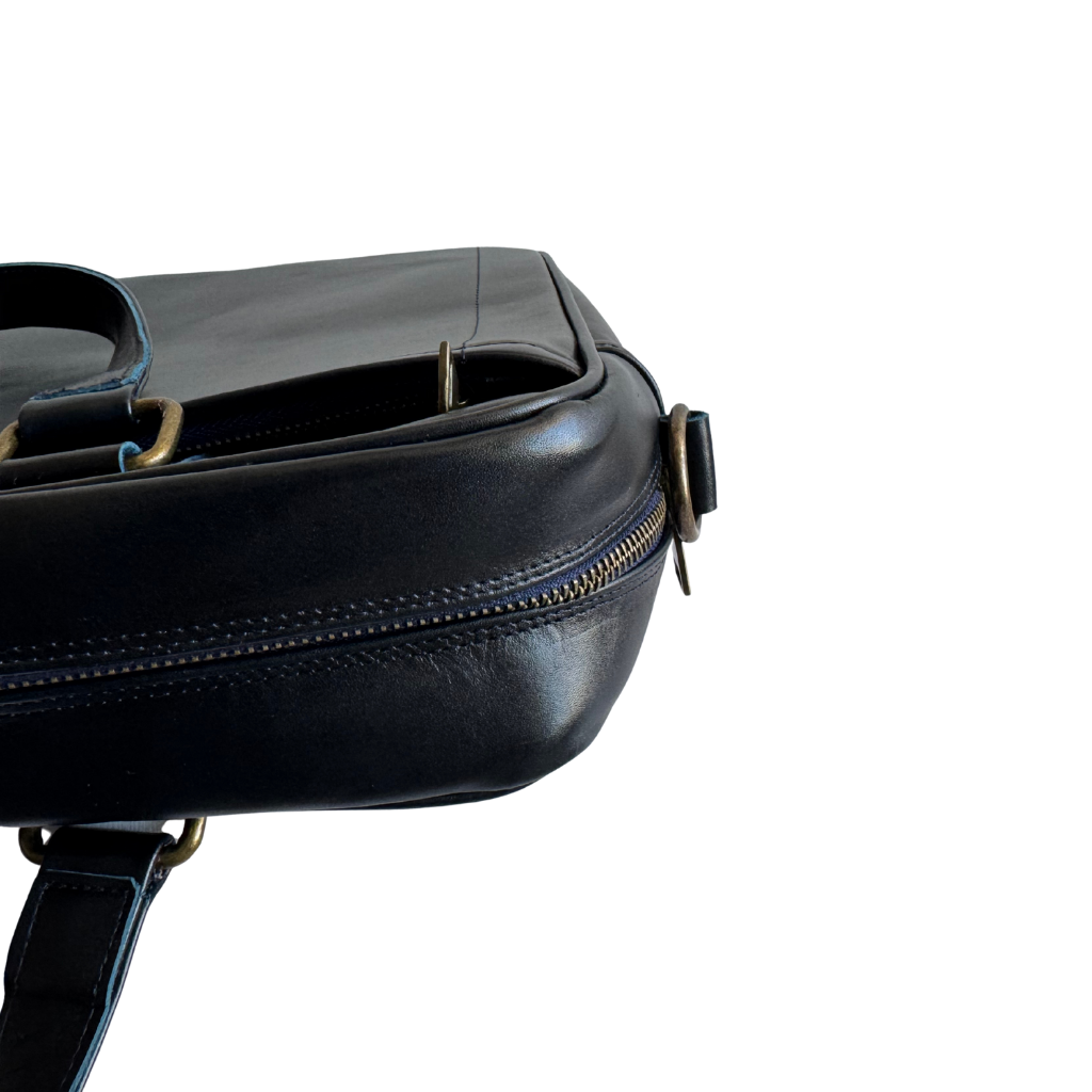 Maletín de Piel Genuina – Edición Exclusiva Verde Esmeralda & Azul Marino