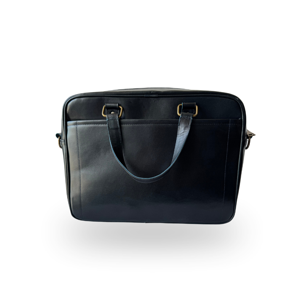 Maletín de Piel Genuina – Edición Exclusiva Verde Esmeralda & Azul Marino