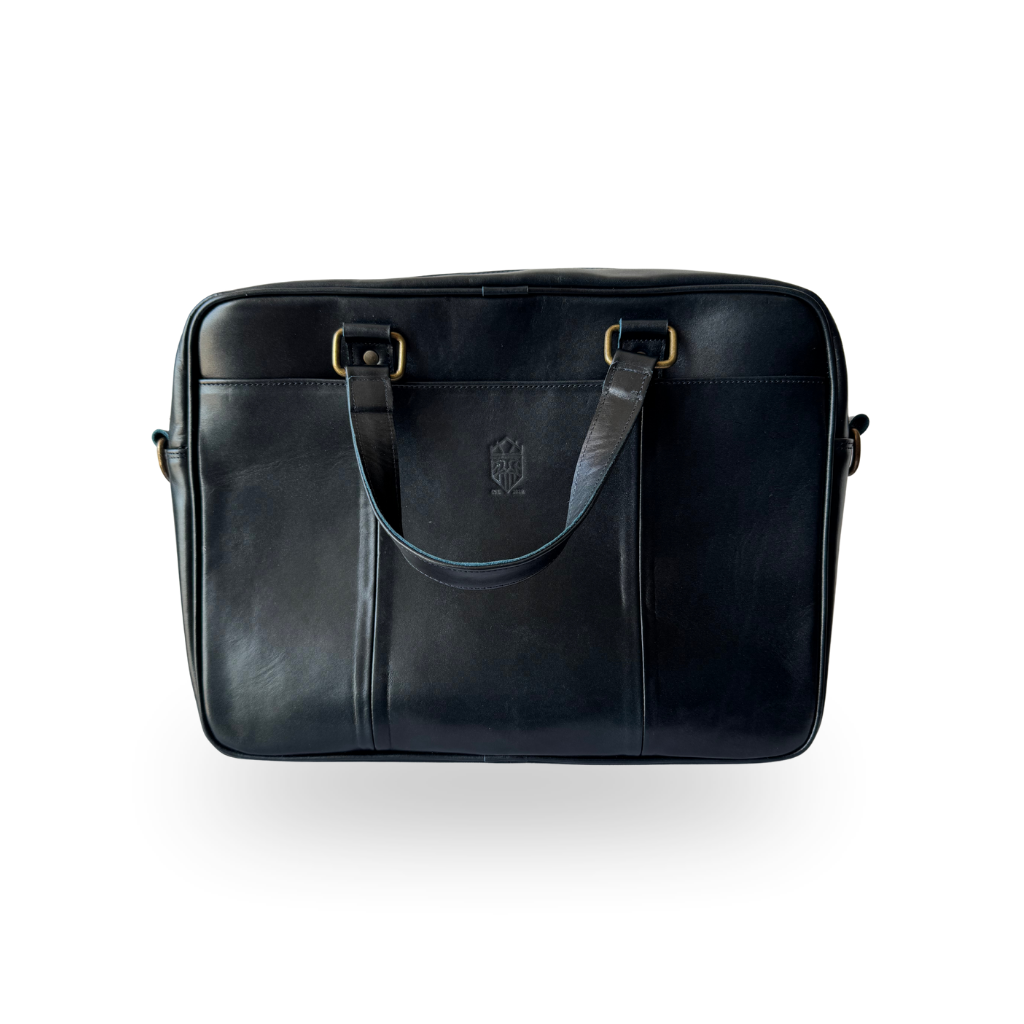 Maletín de Piel Genuina – Edición Exclusiva Verde Esmeralda & Azul Marino