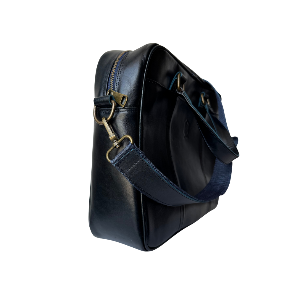 Maletín de Piel Genuina – Edición Exclusiva Verde Esmeralda & Azul Marino