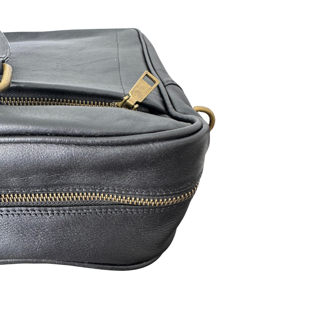 Maletín de Piel Genuina – Negro / Café