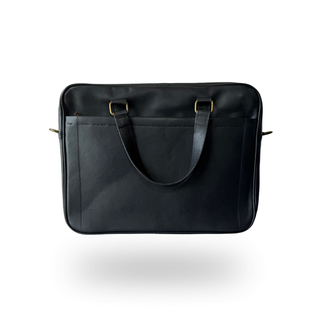 Maletín de Piel Genuina – Negro / Café