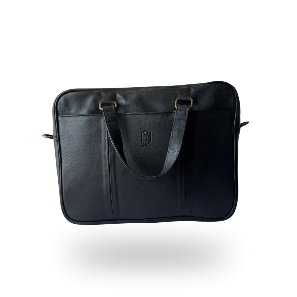 Maletín de Piel Genuina – Negro / Café