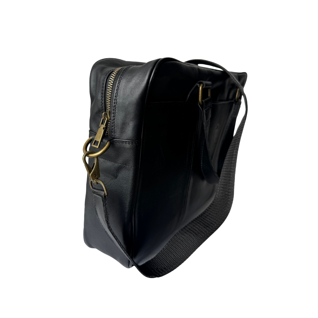 Maletín de Piel Genuina – Negro / Café