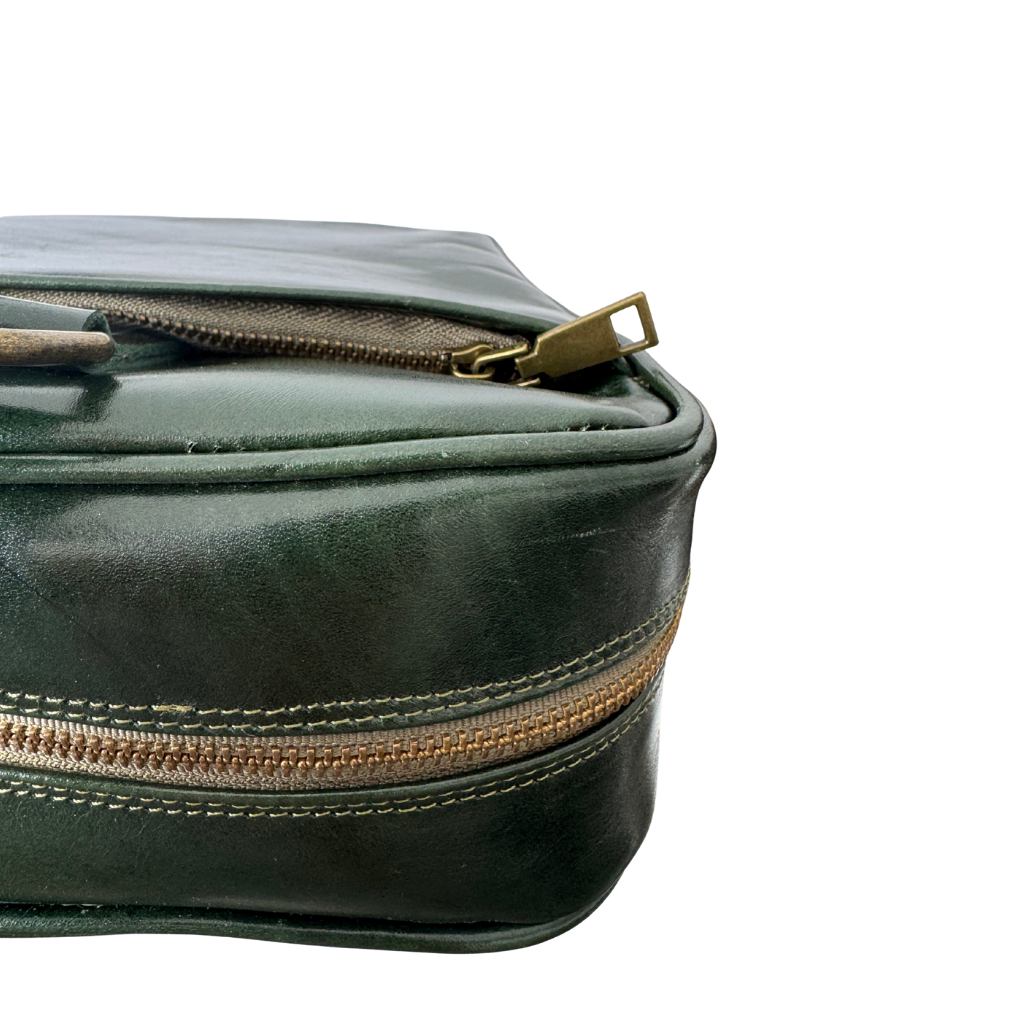 Maletín de Piel Genuina – Edición Exclusiva Verde Esmeralda & Azul Marino