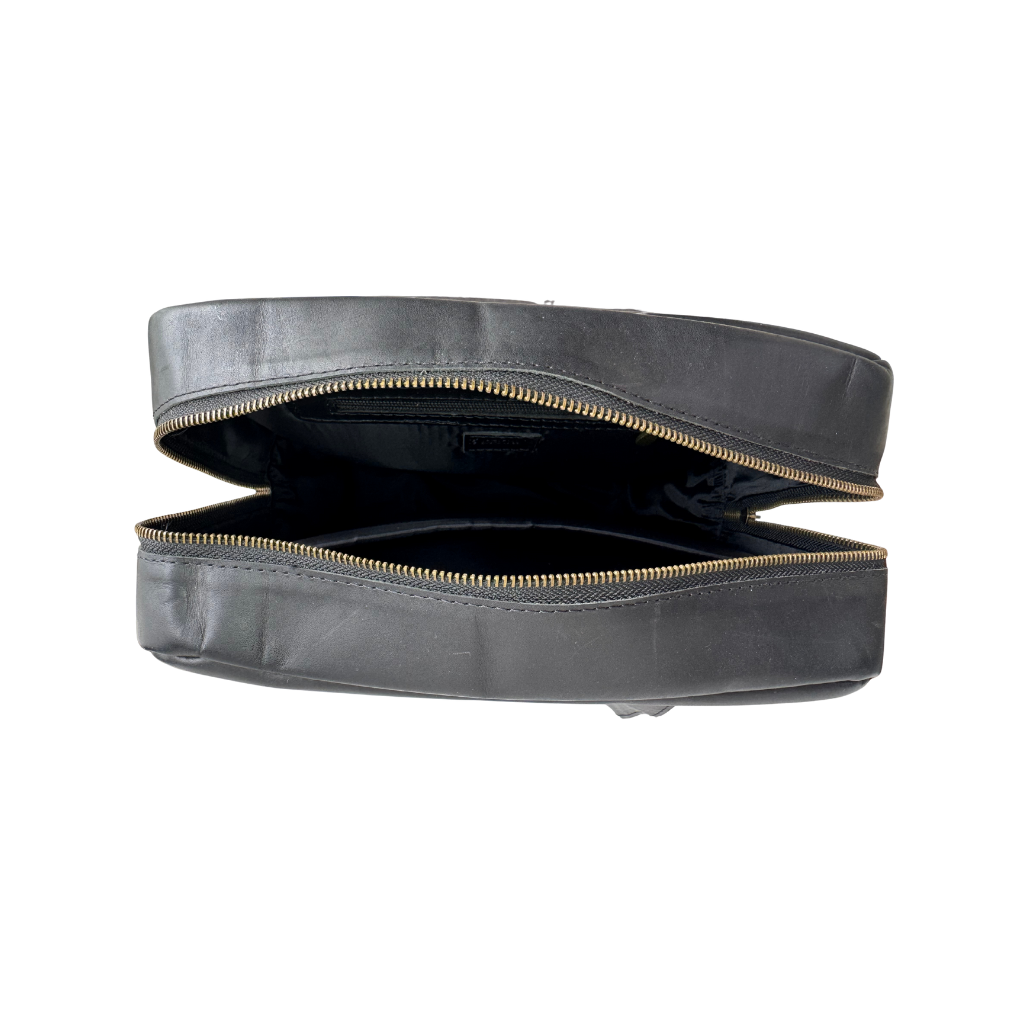 Mochila de Piel Genuina – Negro / Café