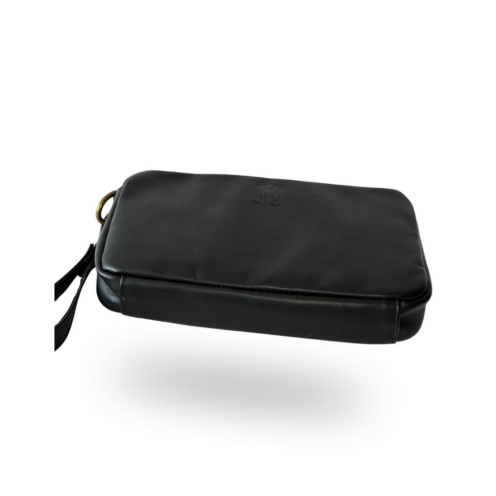 Neceser Slim de Piel Genuina – Negro / Café