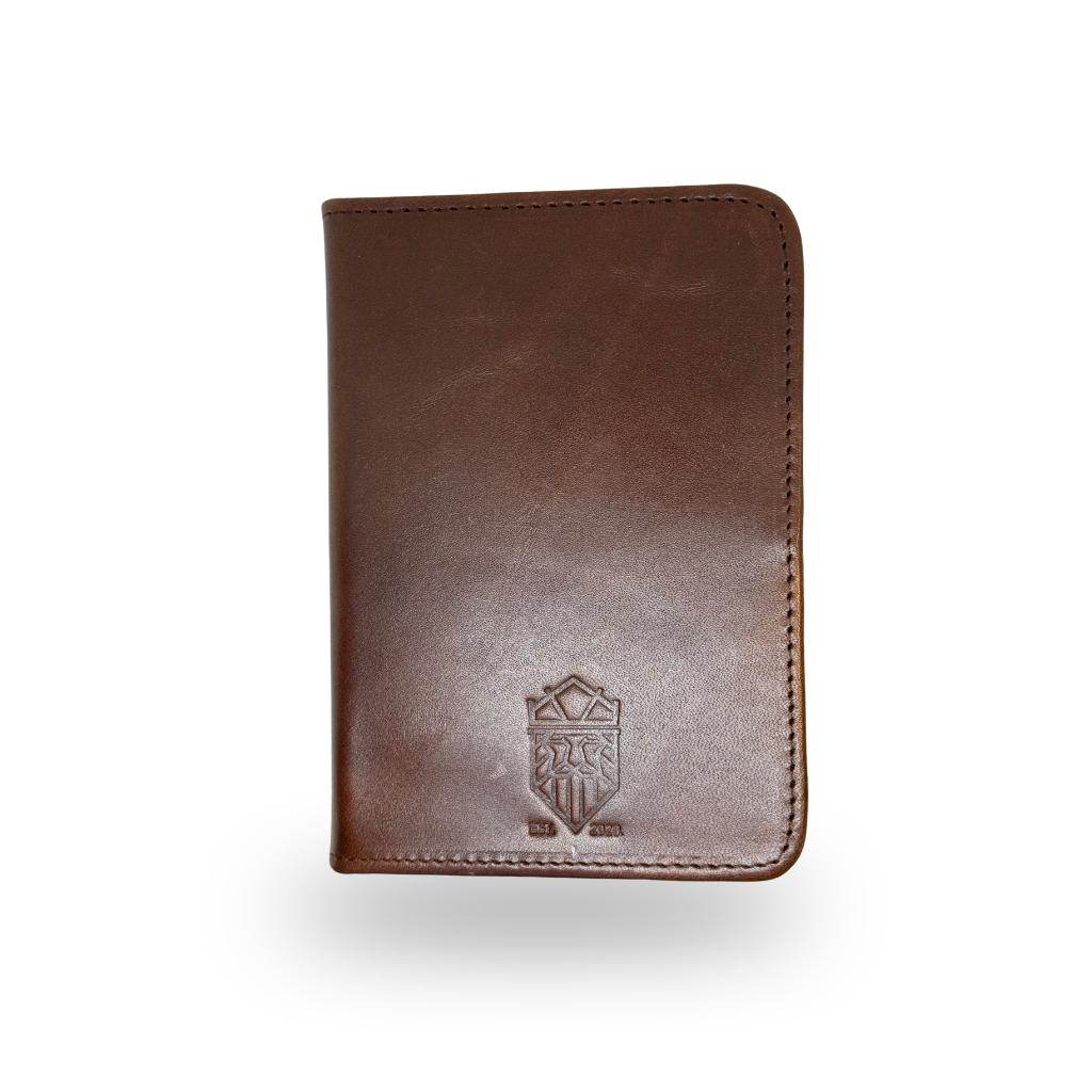 Porta Pasaporte de Piel Genuina – Negro / Café