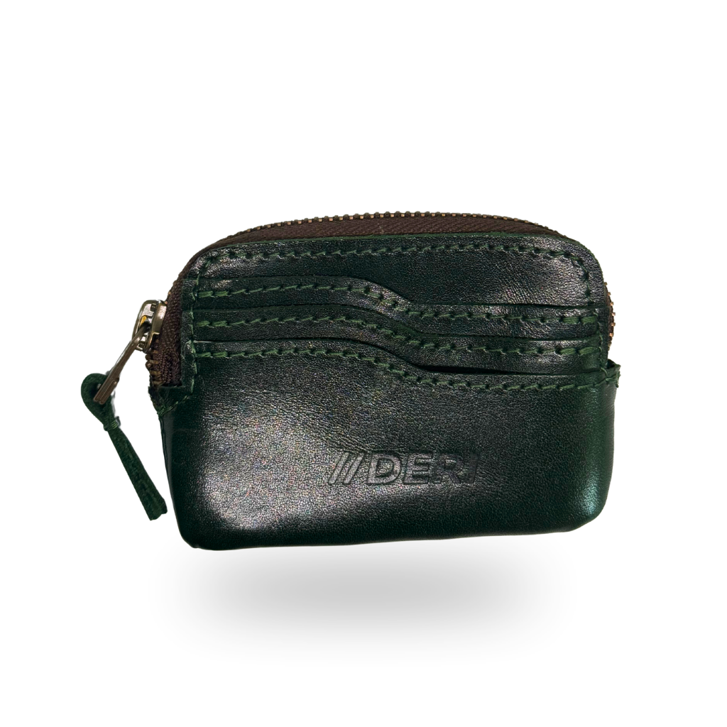 Tarjetero Monedero de Piel Genuina – Verde Edición Exclusiva