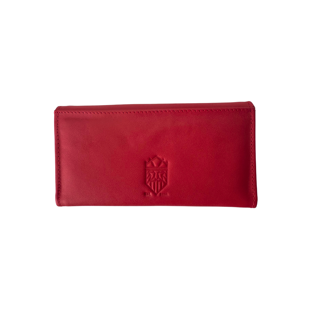 Cartera Mujer Piel Genuina - Rojo / Caoba