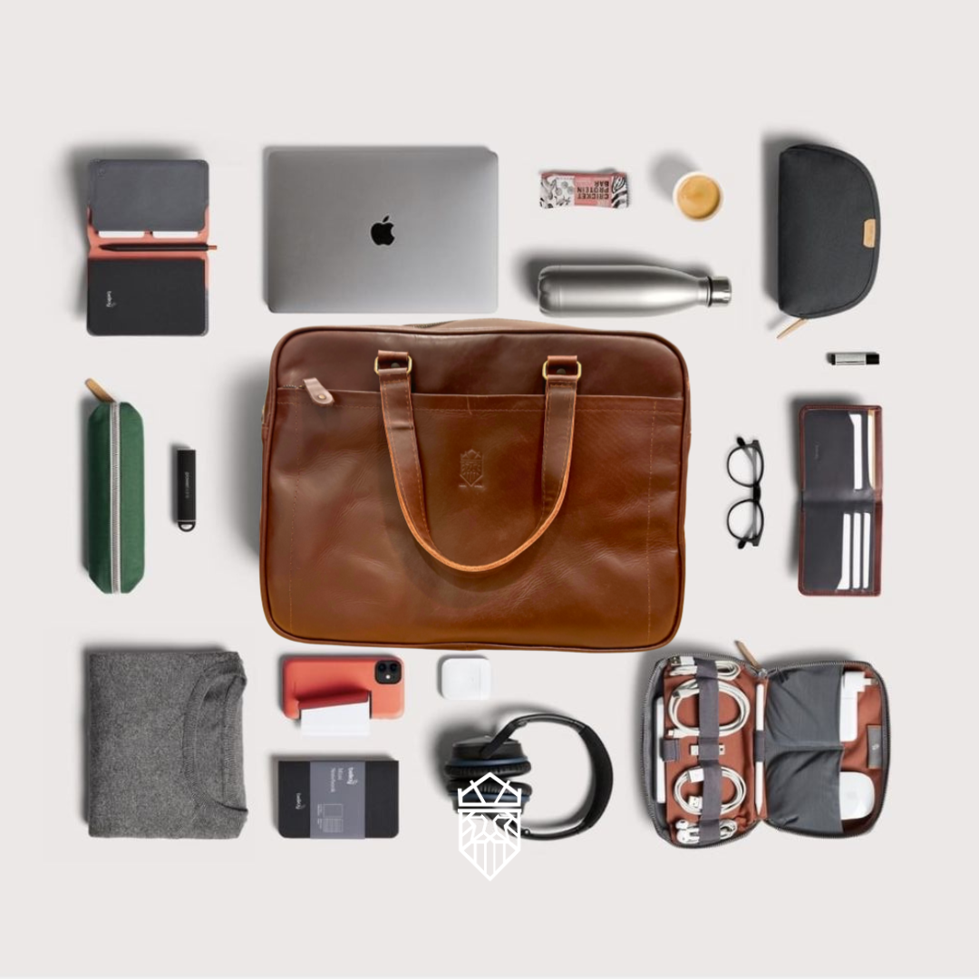 Maletin De Piel Para Hombre Color Caramel DERI