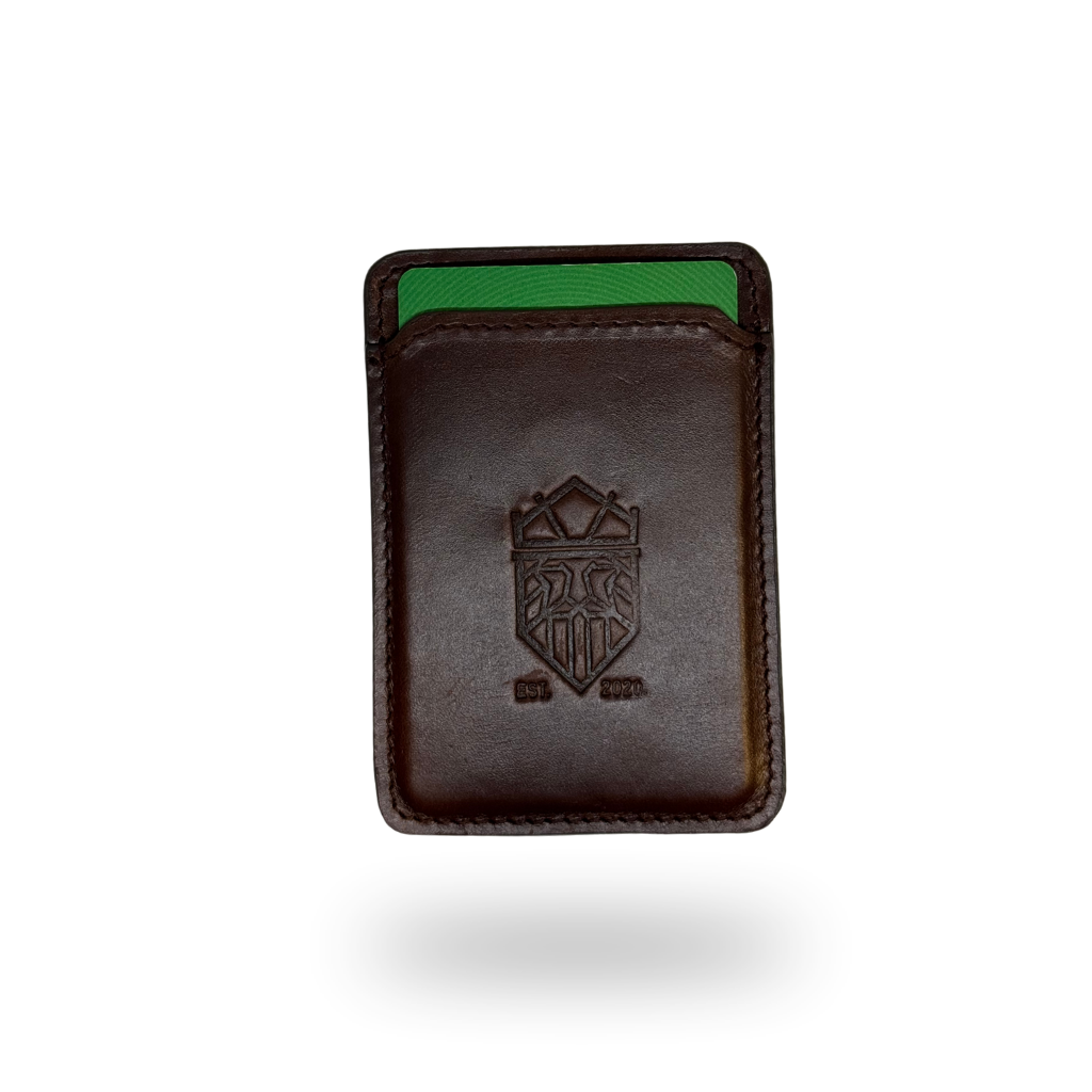 Magsafe Porta Tarjetas Magnético de Piel Genuina - Negro / Café