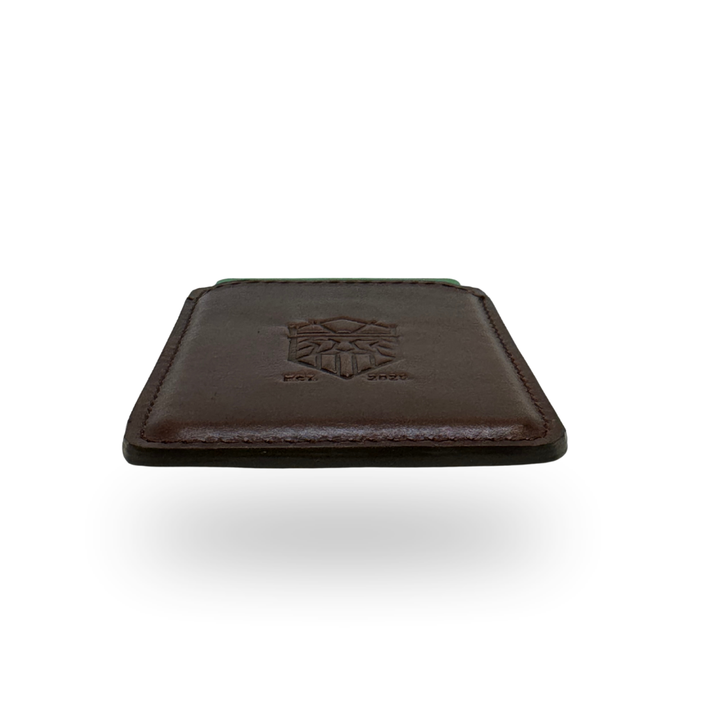 Magsafe Porta Tarjetas Magnético de Piel Genuina - Negro / Café
