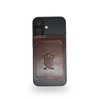 Magsafe Genuine Leather Magnetic Card Holder - Black / Brown