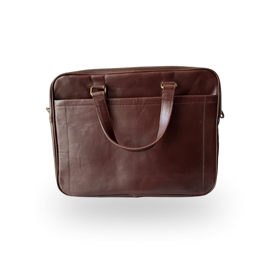 Genuine Leather Briefcase – Black / Brown