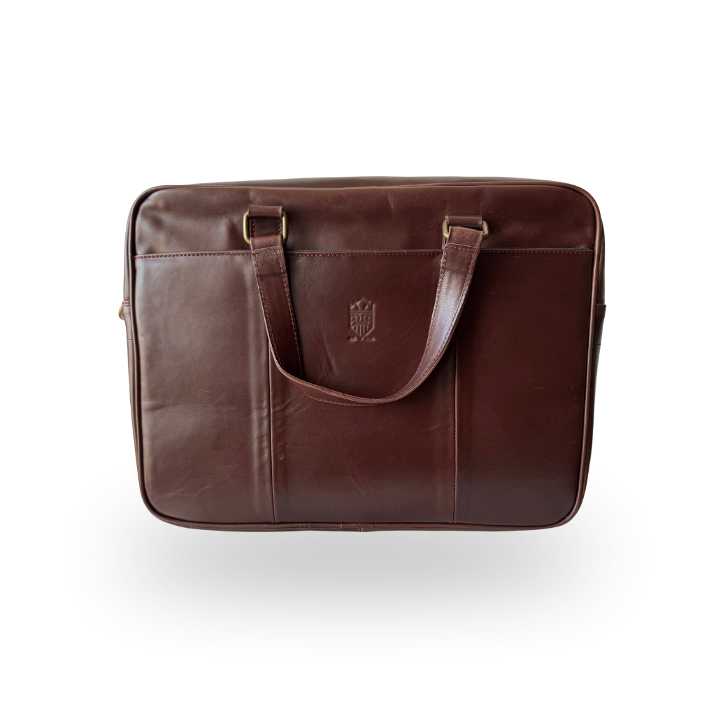 Genuine Leather Briefcase – Black / Brown