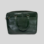 Genuine Leather Briefcase – Exclusive Edition Emerald Green &amp; Navy Blue