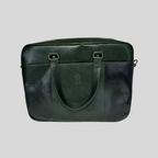 Genuine Leather Briefcase – Exclusive Edition Emerald Green &amp; Navy Blue