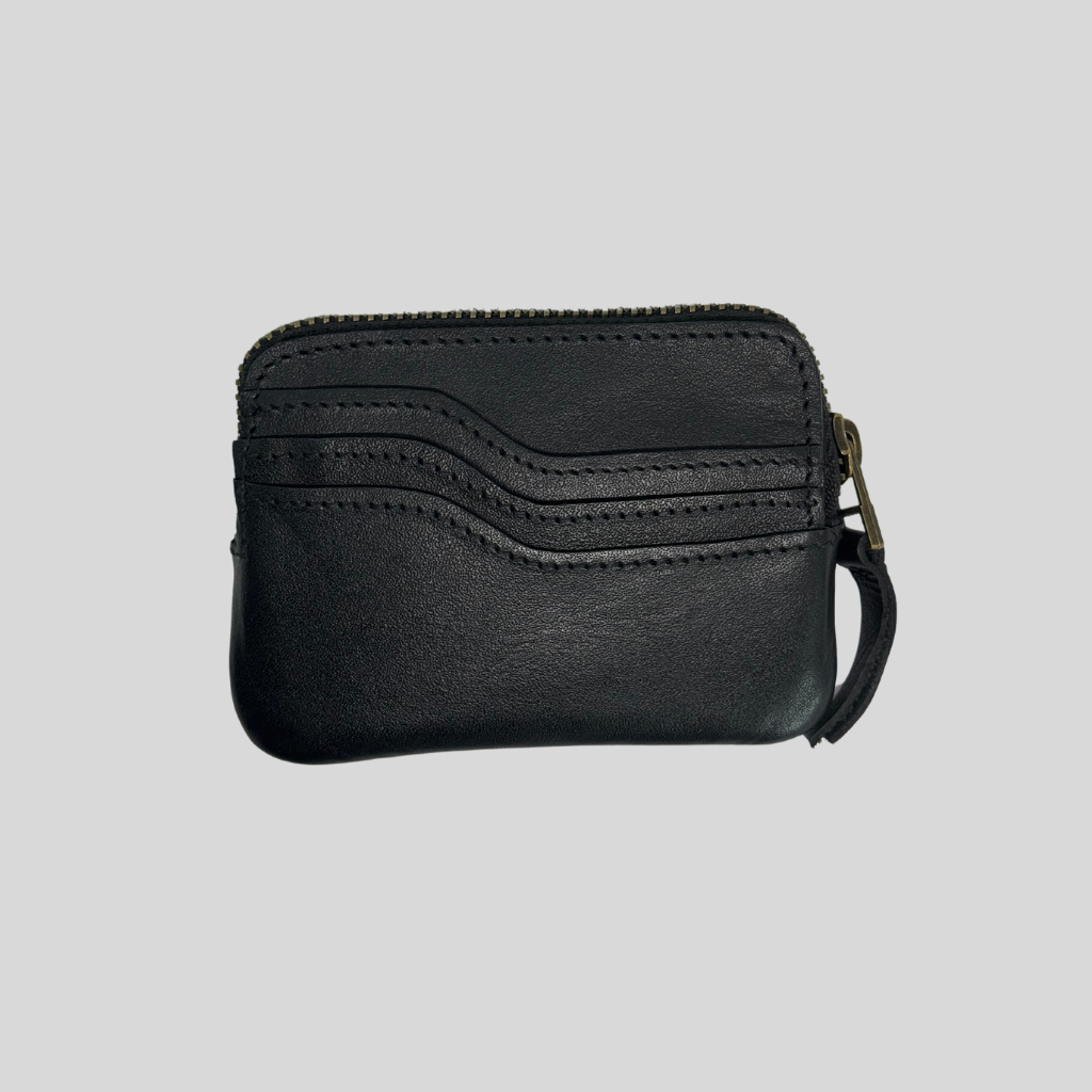 Genuine Leather Wallet Card Holder – Black / Brown