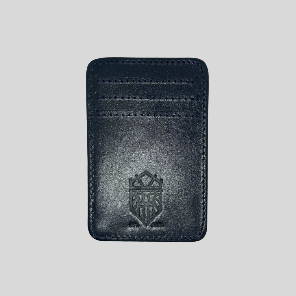 Slim Genuine Leather Card Holder – Black