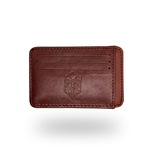 Tarjetero Slim de Piel Genuina – Negro / Miel