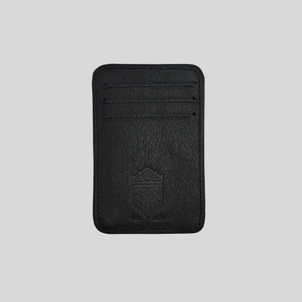 Slim Genuine Leather Card Holder – Black