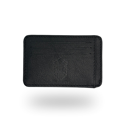 Tarjetero Slim de Piel Genuina – Negro / Miel